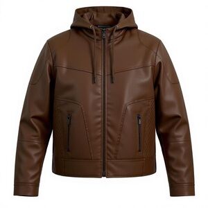 Patrona Brown Faux Leather Jacket – Size M – NWT